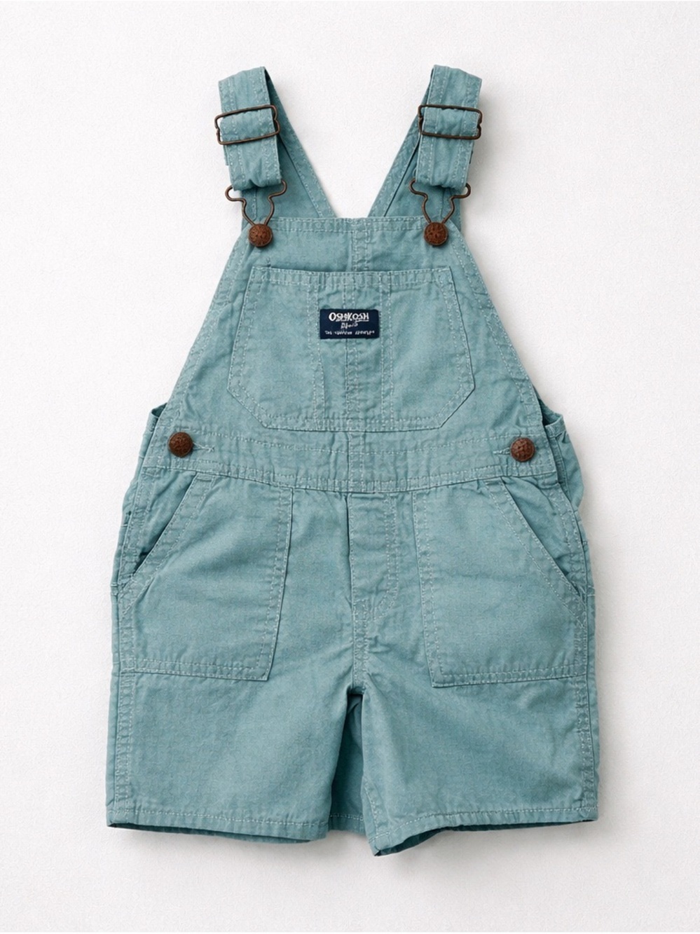 OshKosh B'gosh Seafoam Green Overalls 3T 100% Cotton